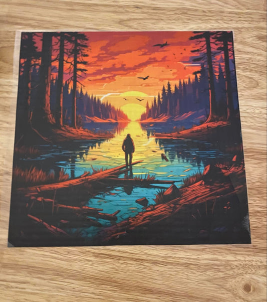 Alone In The Woods At Sunrise